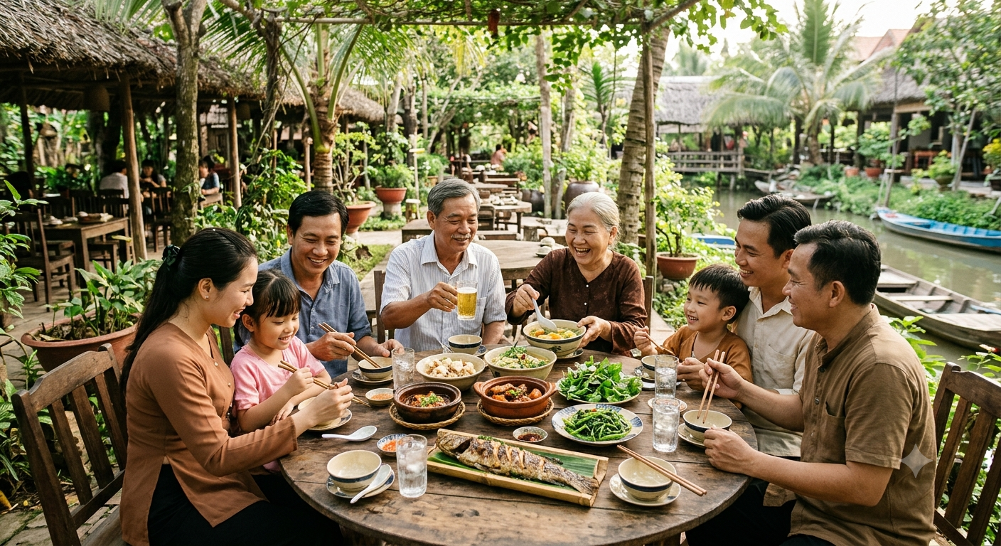 Trọng tâm chính của trải nghiệm ẩm thực gia đình tại nhà hàng món Việt